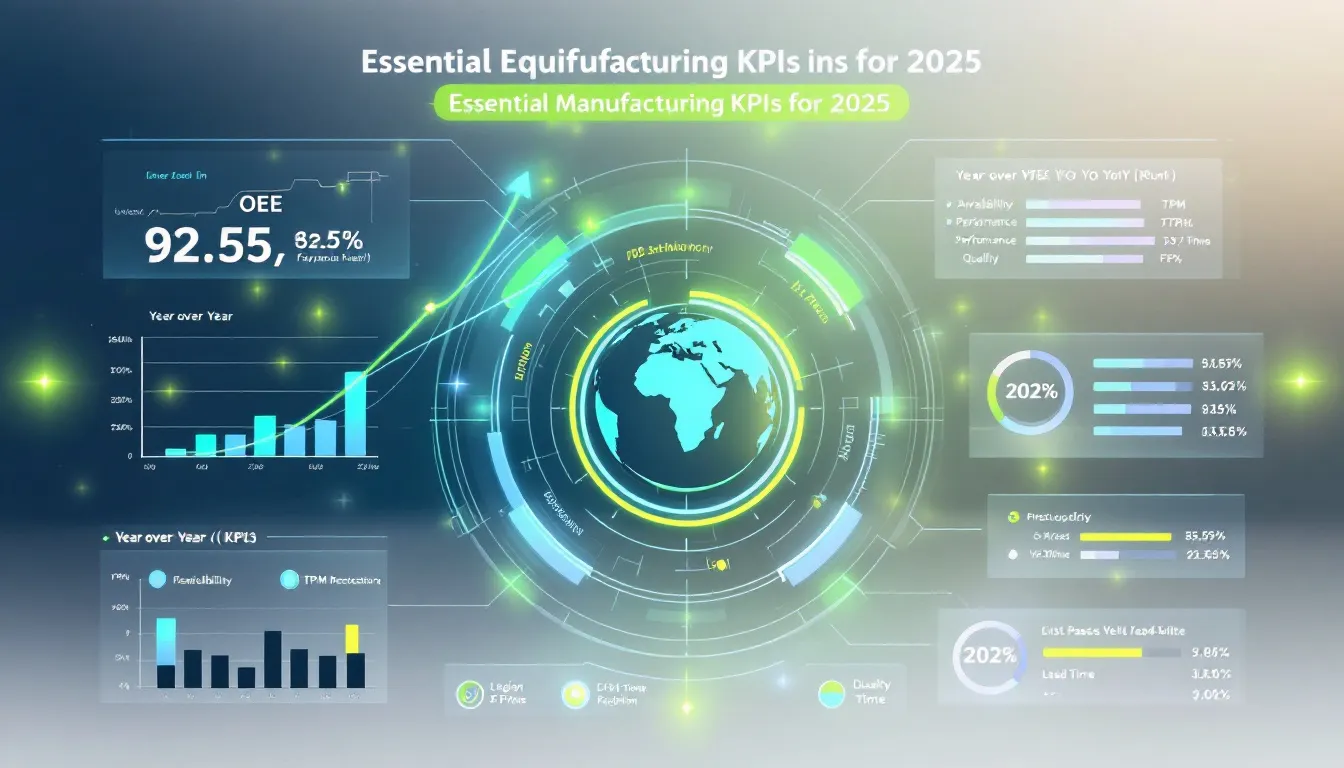 Essential manufacturing KPIs for the year 2025.