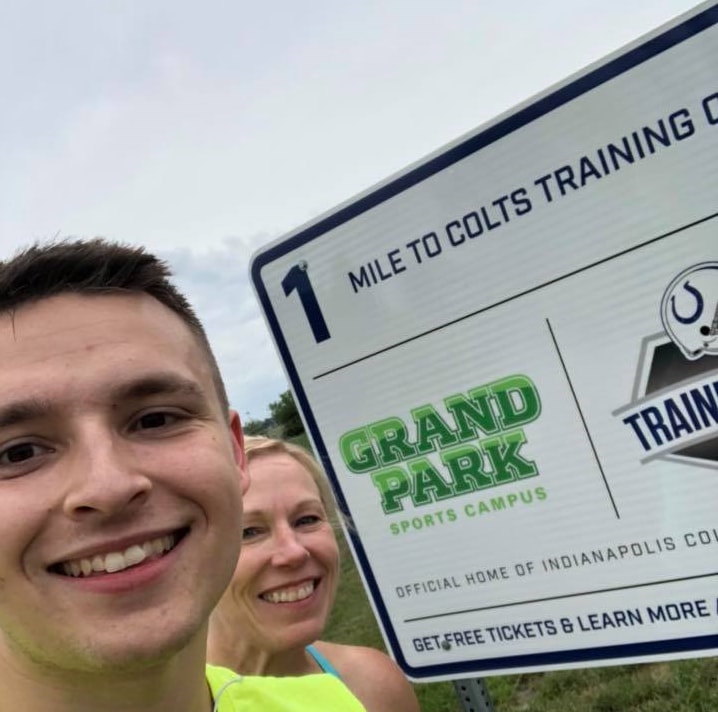 Bike to Colts camp with son