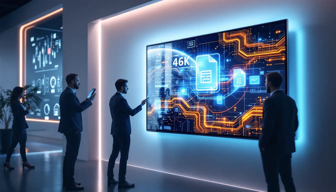 In the image, a user is seen using an innovative file transfer app on their Android phone to transfer files to a smart TV. The intuitive user interface displays a devices list, allowing users to select files and send large files quickly over a local Wi-Fi network with just a few taps.