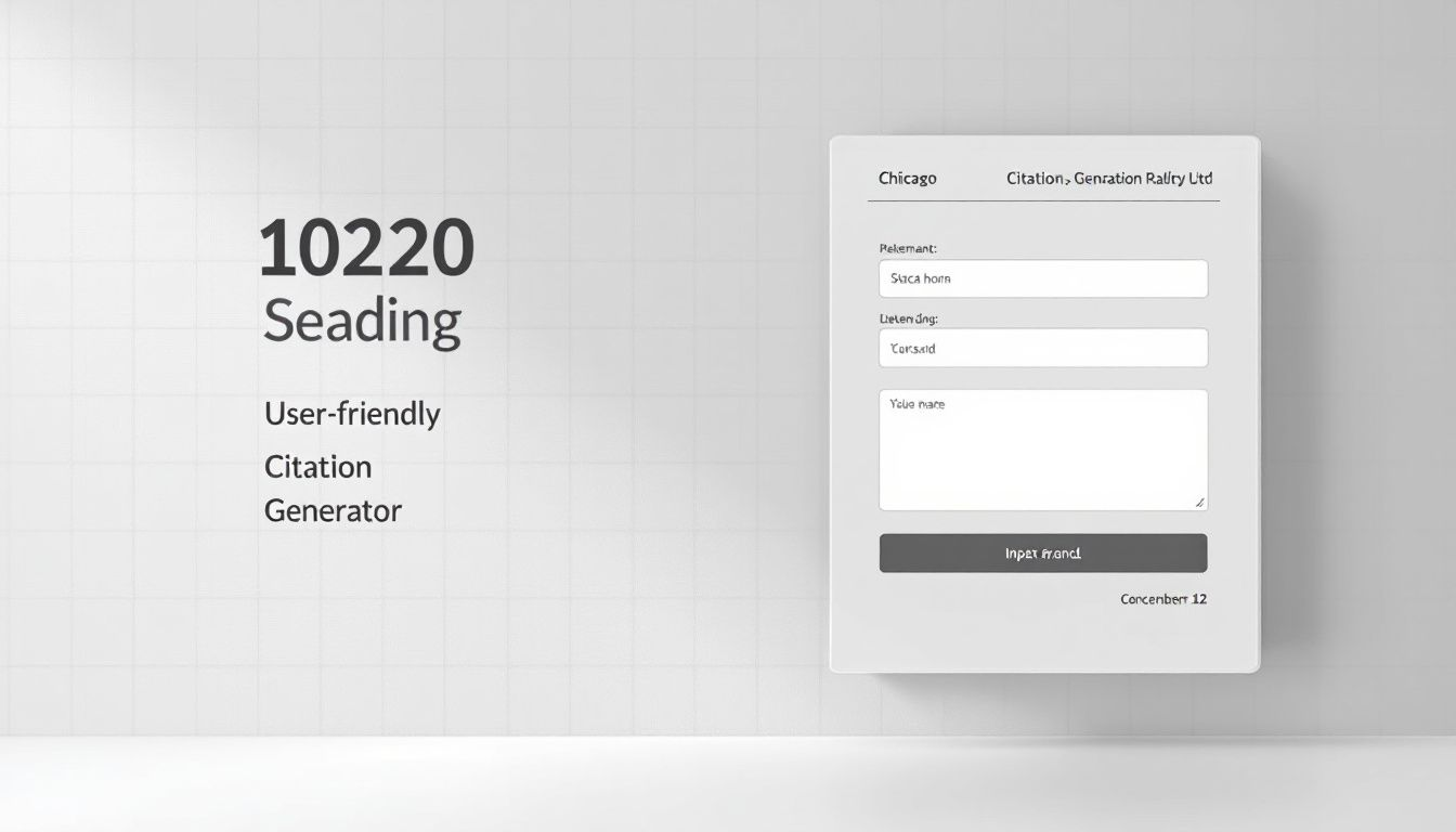 A screenshot of a reliable Chicago citation generator interface.