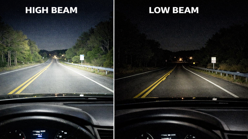 low and high beams headlights