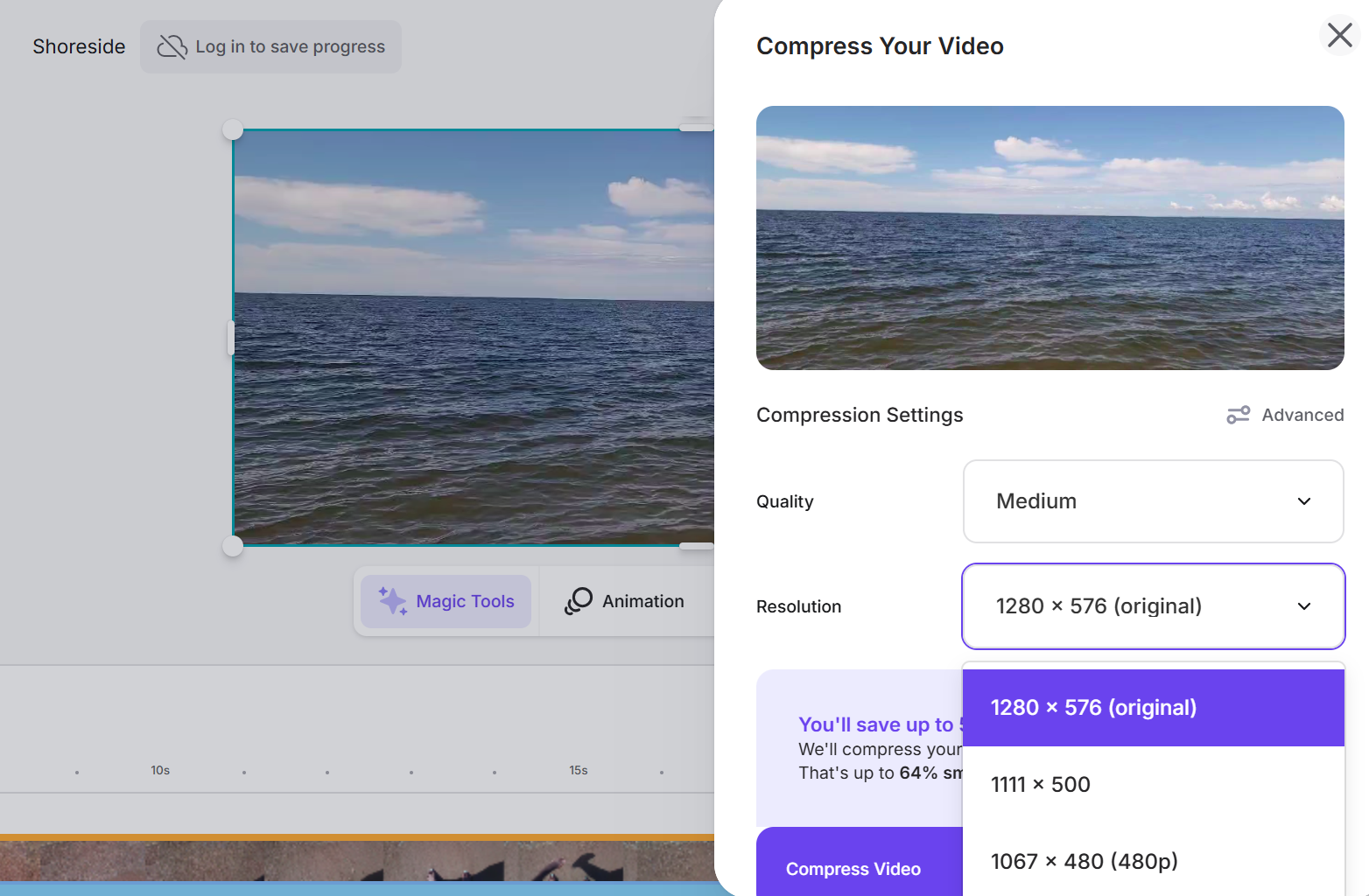 Using an online vidoe compressor 
