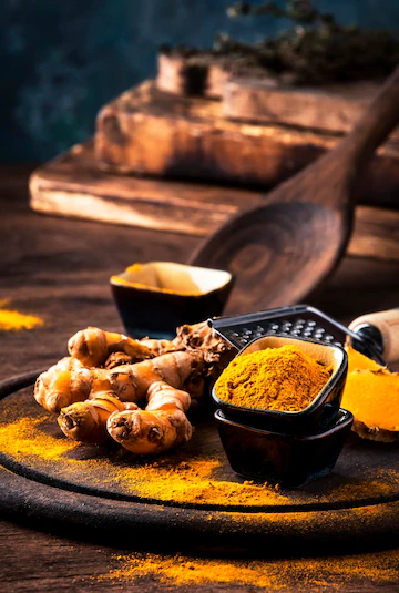 Known for their anti inflammatory effects, turmeric and ginger can further help in reducing inflammation.