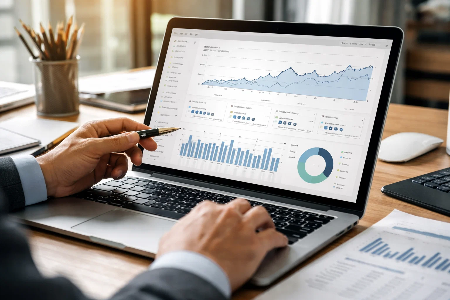 Accounting firm measuring SEO performance using website traffic and analytics