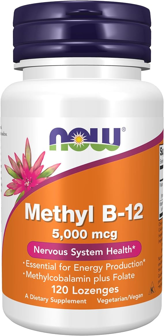 Suplemento de vitamina B12 da Now Foods. Fonte da imagem: site oficial da marca.
