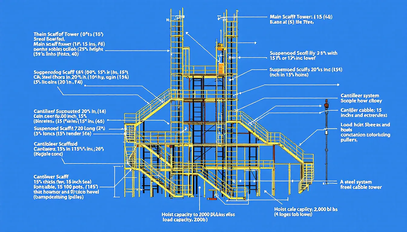 An overview of scaffolding safety requirements including various scaffolding structures.