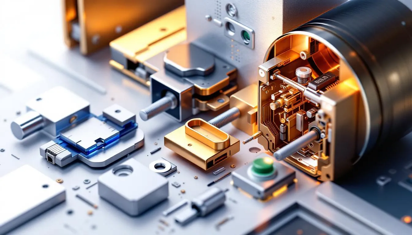 Overview of materials used in electronic door locks, including various metals and components.