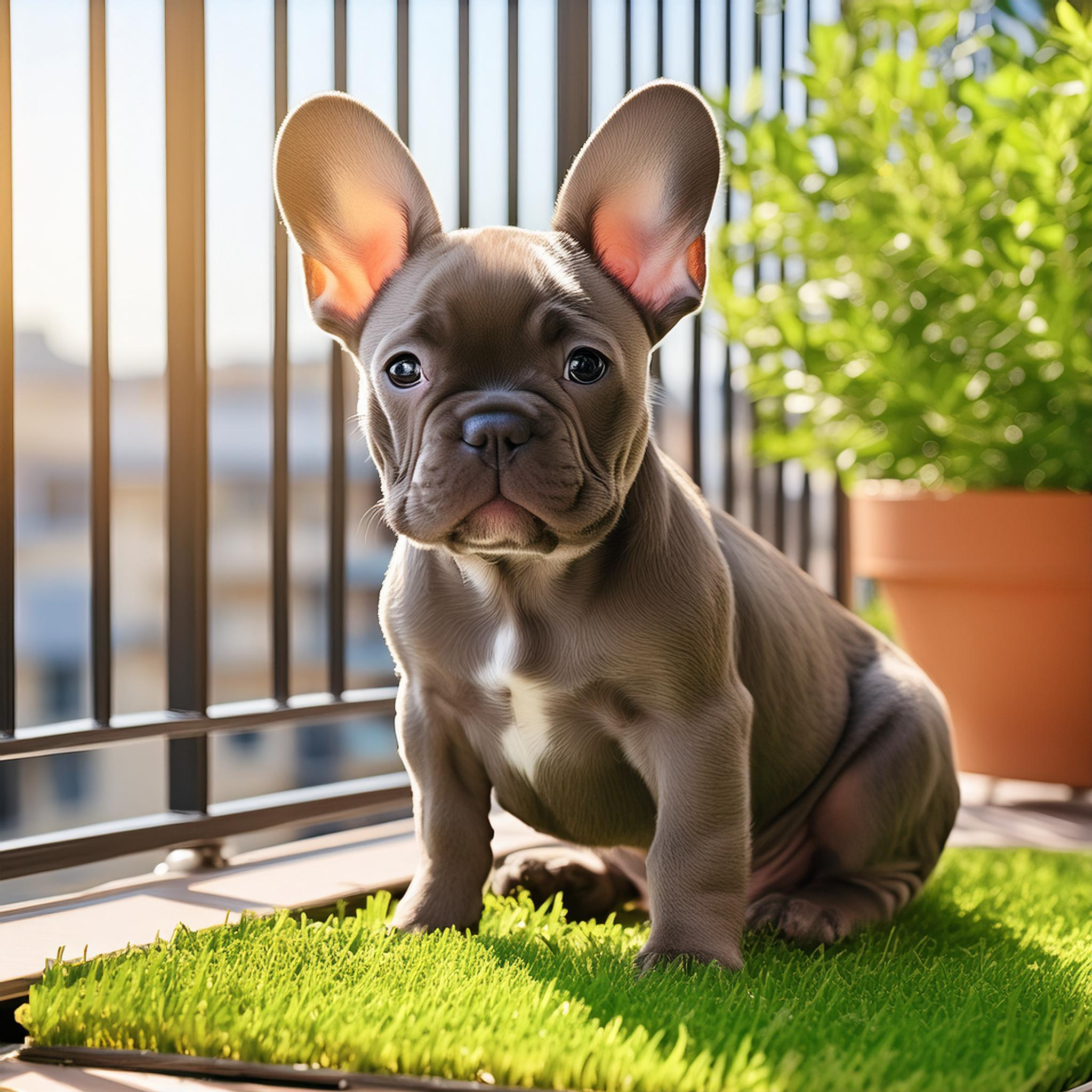 You can teach your dog to pee on grass if you have extra room on your balcony for a grassy patch.