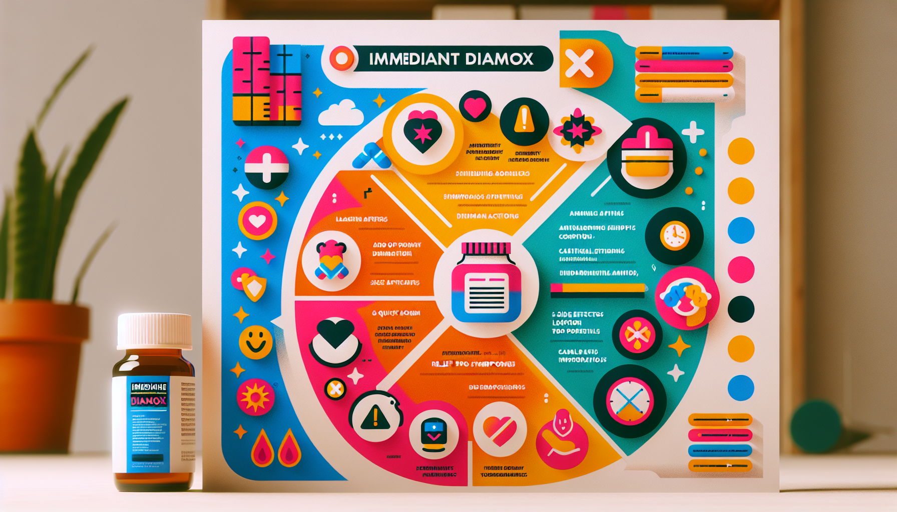 A visual representation of the pros and cons of immediate diamox.