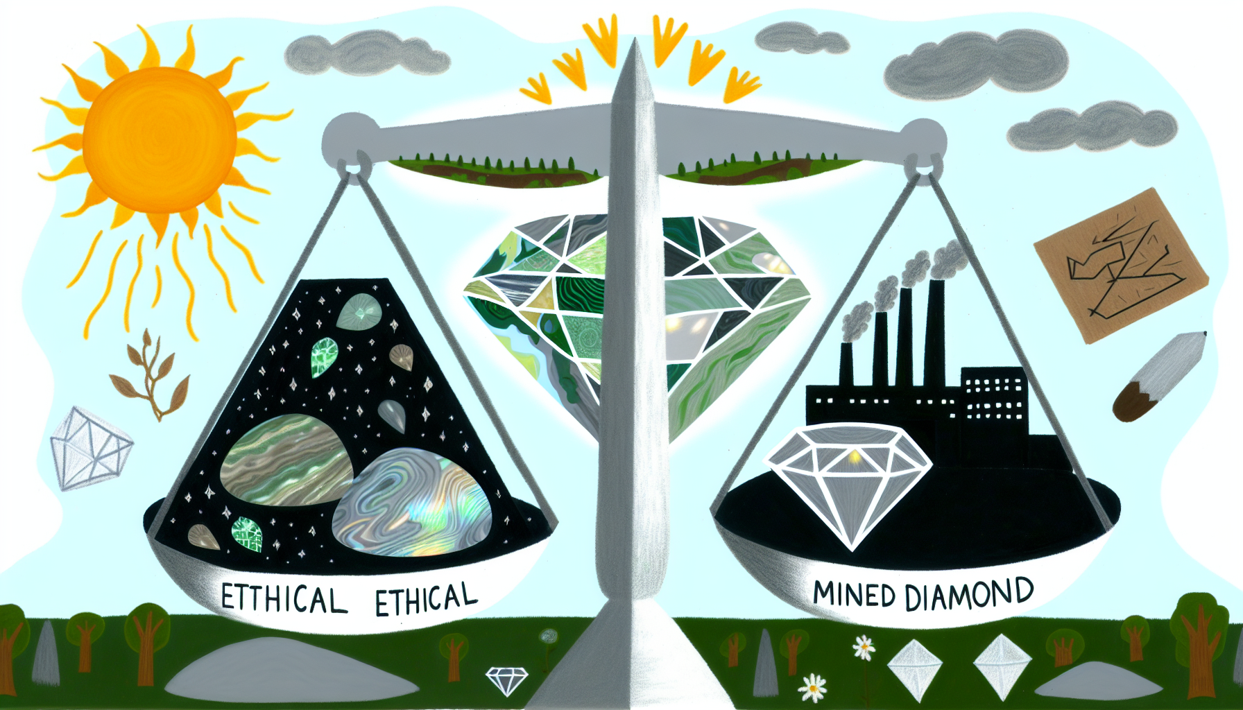 Comparison of ethical considerations between moissanite and mined diamonds