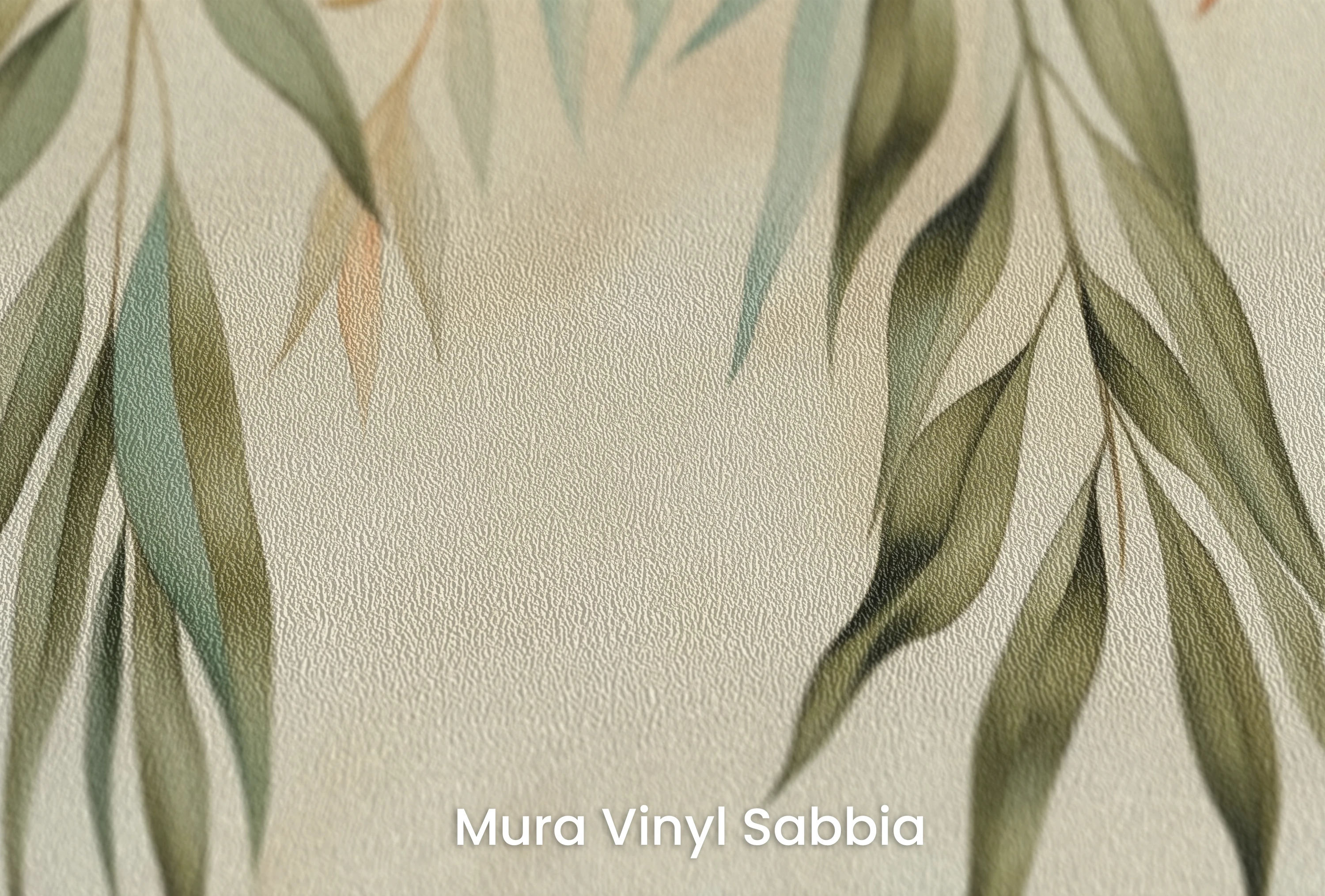 Fototapetenmuster gedruckt auf Trägermaterial „Mura Vinyl Sabbia“.