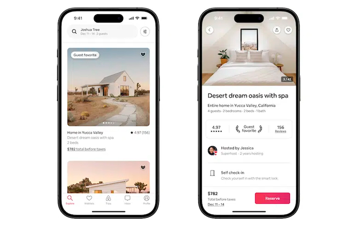 An updated guest favorites feature in the airbnb app 