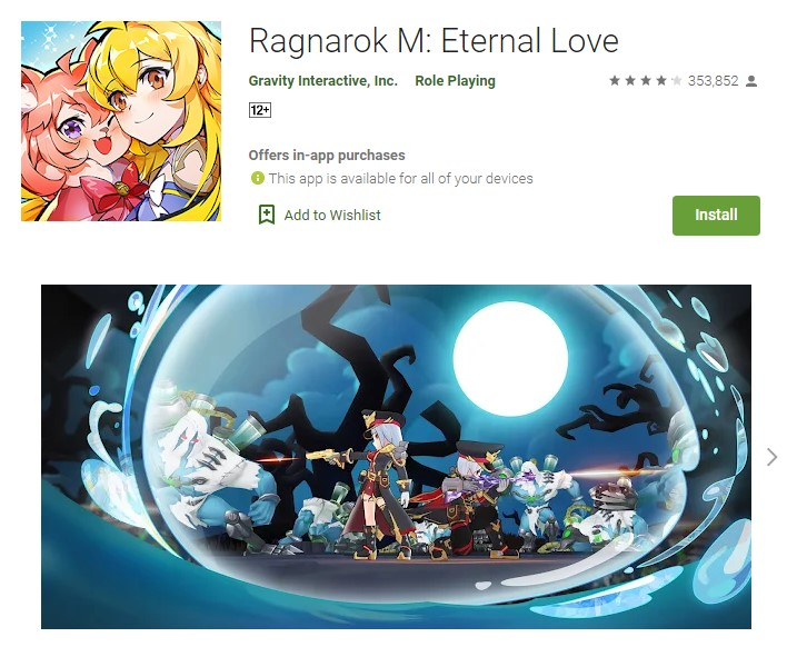 10.) Ragnarok M: Eternal Love