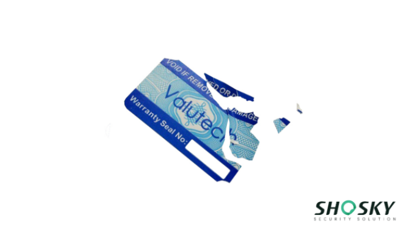 Voltech destructible seal breaks apart, ensuring product authenticity and safety