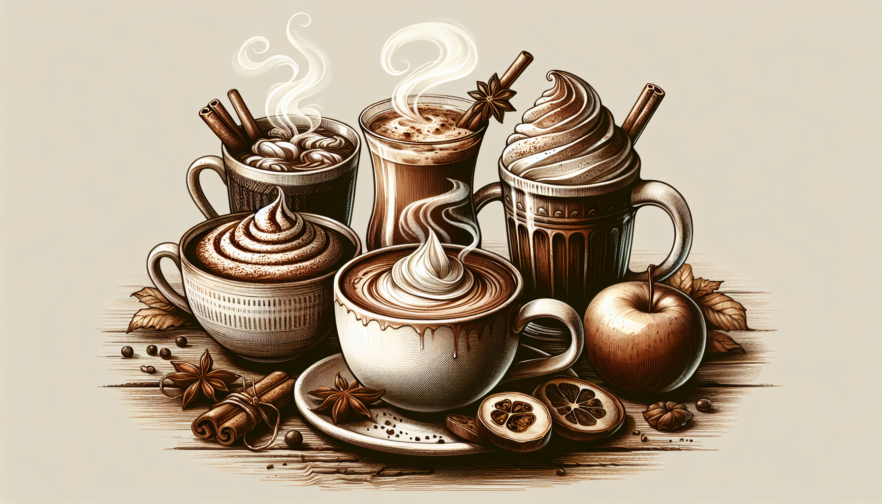 Cozy hot drinks at Starbucks