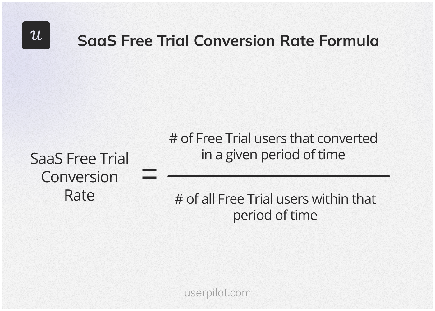 Saas free trial conversion rate calculation