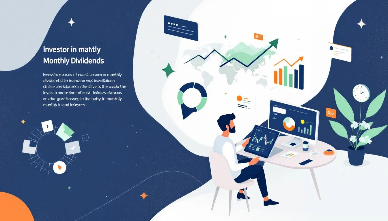 En bild som visar en investerare som analyserar månadsutdelare.