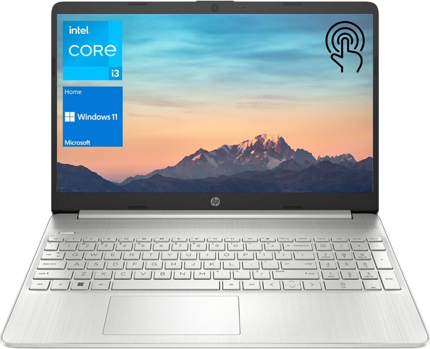 HP Notebook Laptop, 15.6" HD Touchscreen