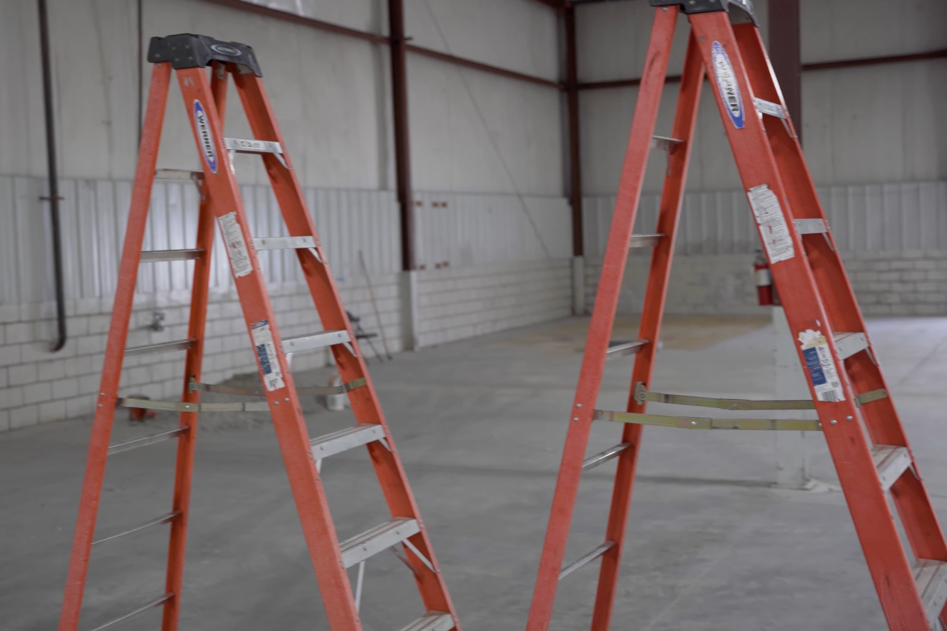 two eight foot ladders