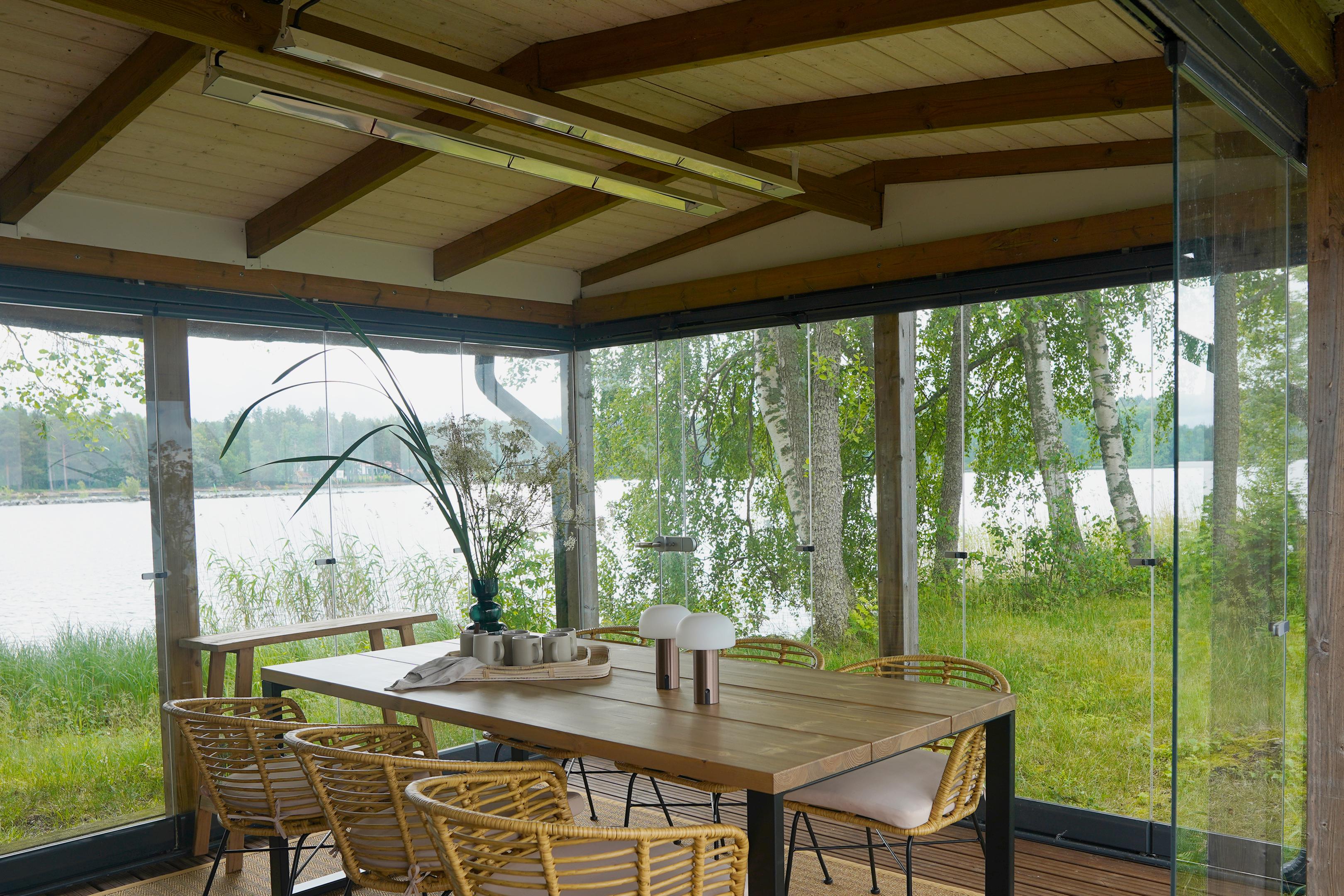 Lasiterassi muodonmuutoksen jälkeen.