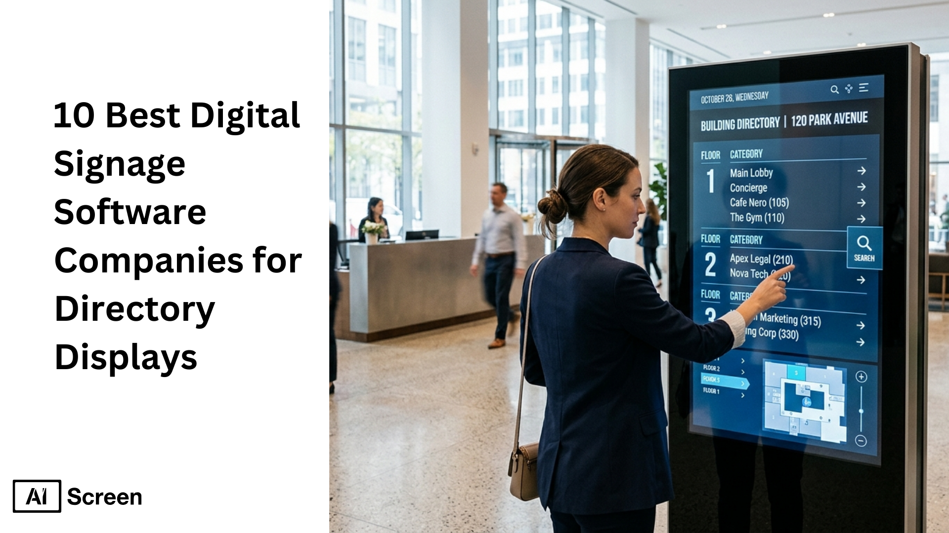 10 Best Digital Signage Software Companies for Directory Displays 1 digital signage for directory displays in lobby