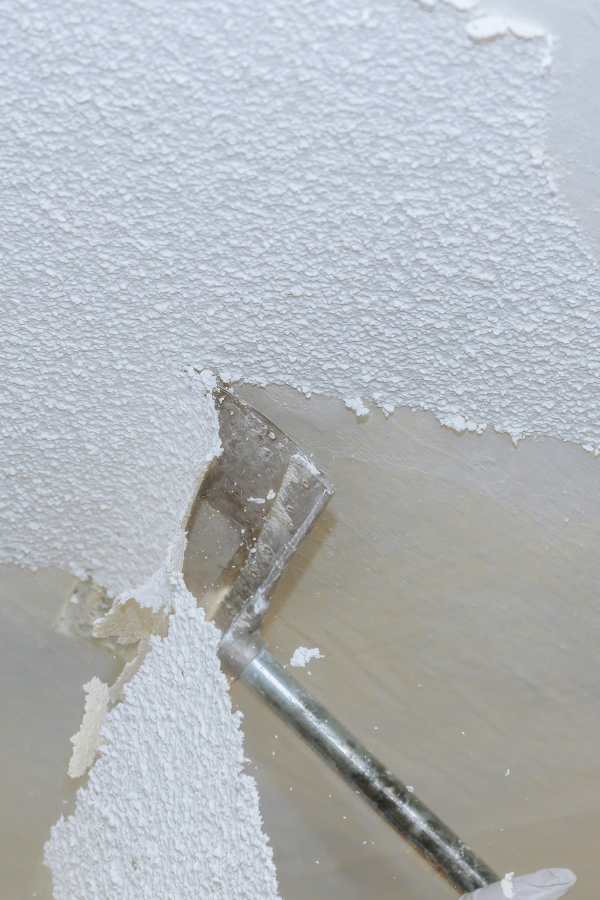 popcorn texture being removed