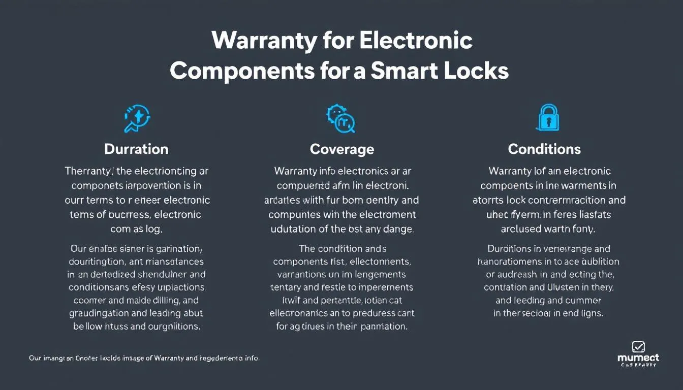 Details on the warranty for electronic components of smart locks.