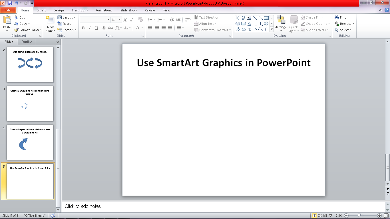 select another slide presentation to your PowerPoint.