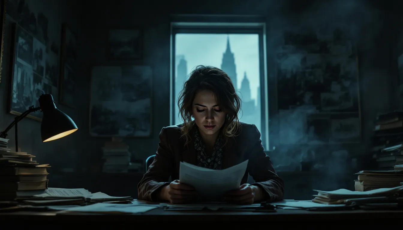A worried person looking at legal documents, indicating the need for a criminal lawyer.