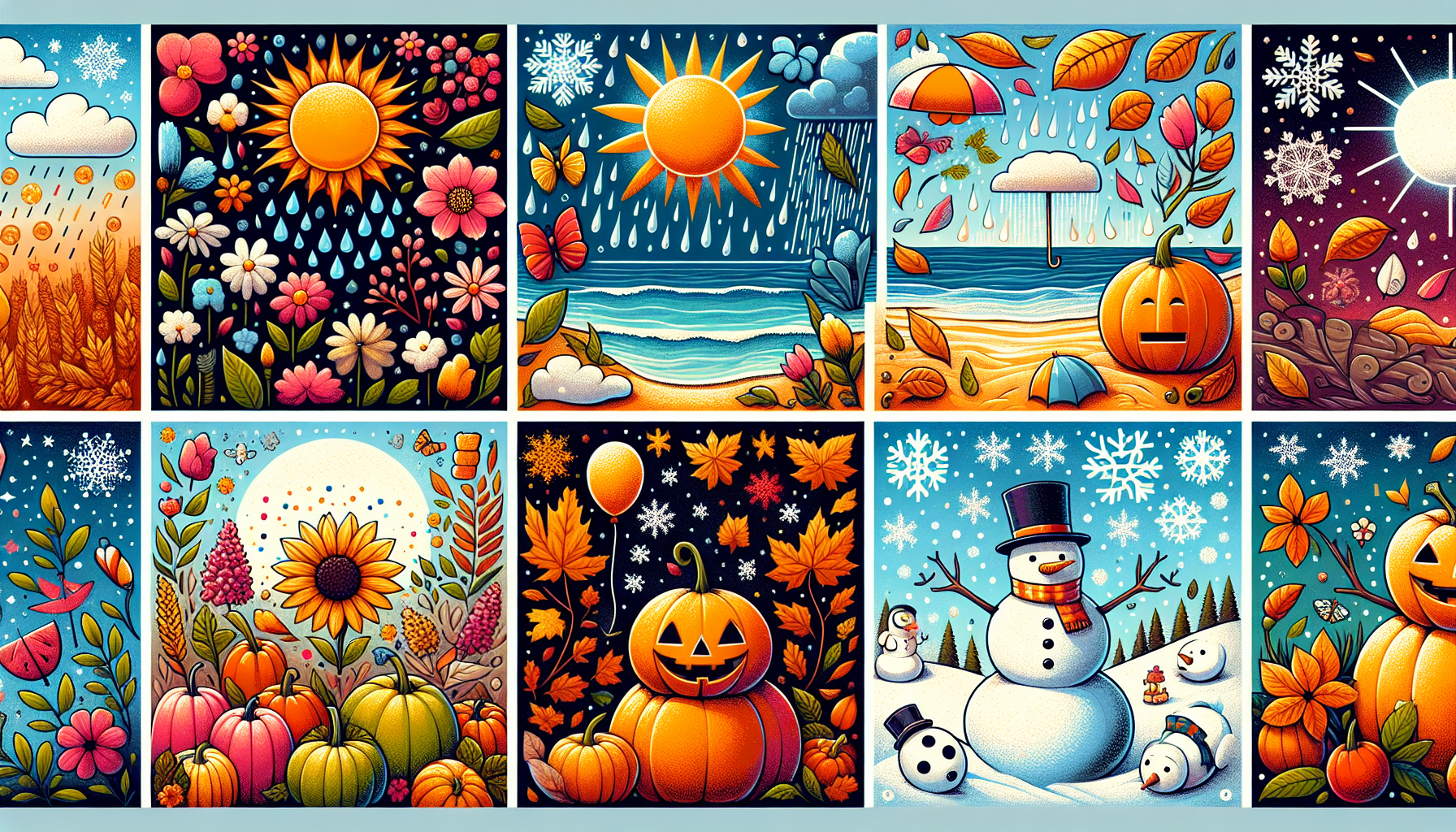 Colorful illustration of seasonal lottery promotions