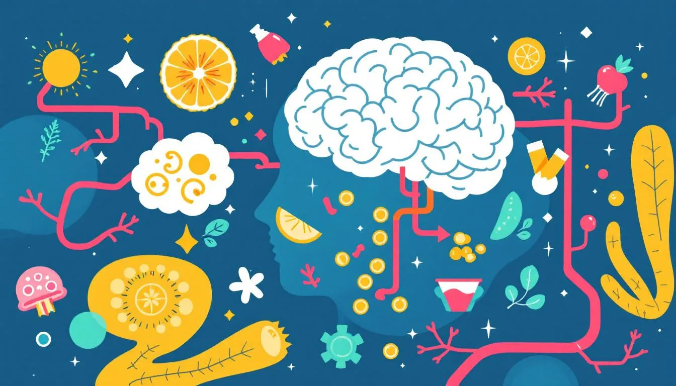 A visual representation of vitamin C deficiency and its impact on cognitive impairment.