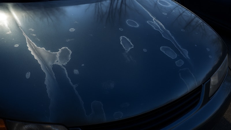 the stains of bird droppings on PPF