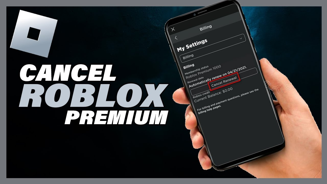 Cancel Roblox premium on iPhone