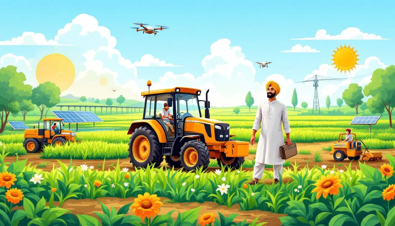 A farmer in India examining crops, showcasing the evolution of agribusiness in India.