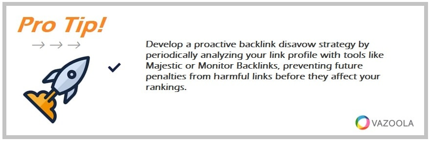 Develop a proactive backlink disavow strategy by periodically analyzing your link profile with tools like Majestic or Monitor Backlinks, preventing future penalties from harmful links before they affect your rankings.