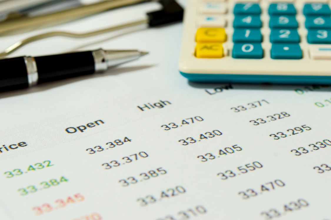 Spreadsheet showing financial projections for a new supplement company