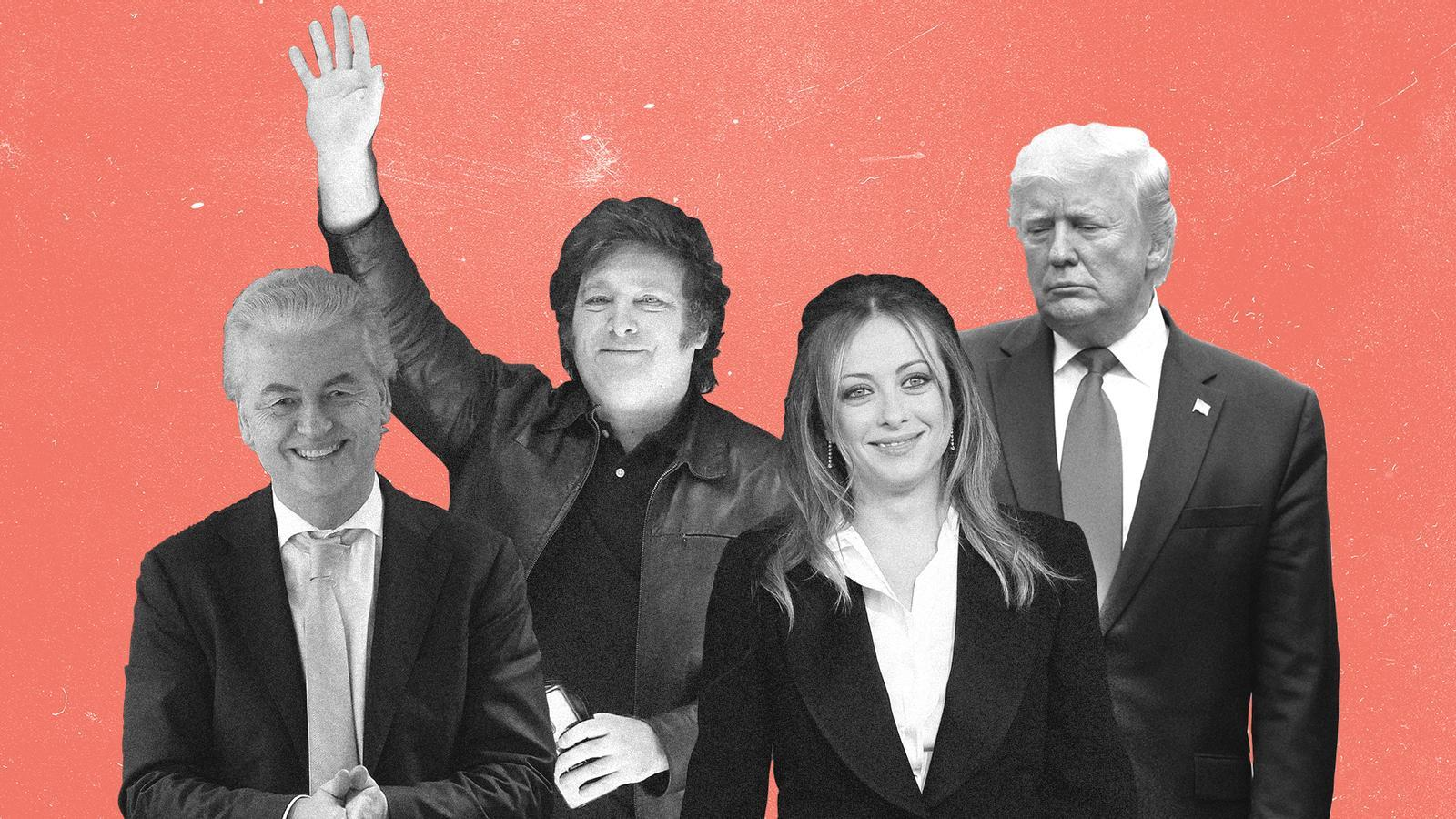 Javier Milei - Market – president – businesses – bitcoin – blockchain – blockchain technology – cryptocurrencies – digital assets  An image of the Argentinian President Javier Milei and the US President Donald Trump.