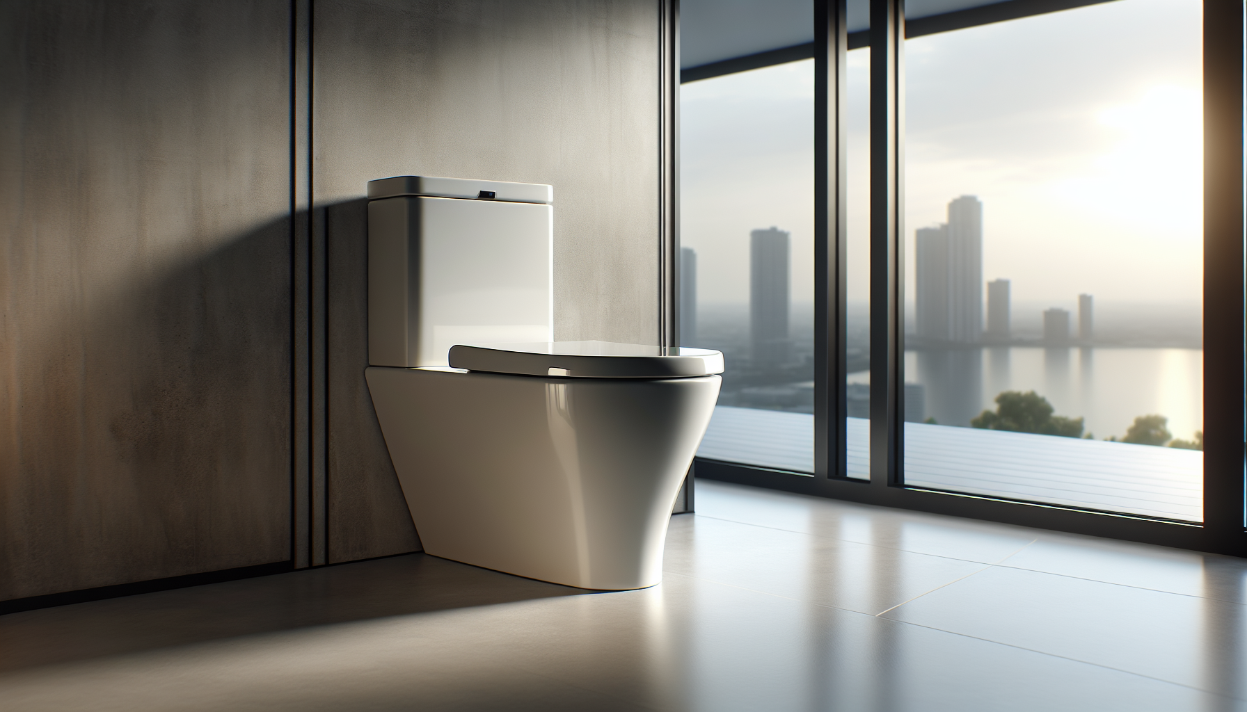 Modern and elegant Raymor Edge II Rimless Bottom Entry Toilet Suite