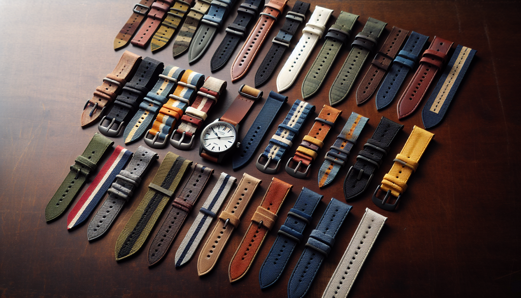 Mix and match collection of NATO watch straps