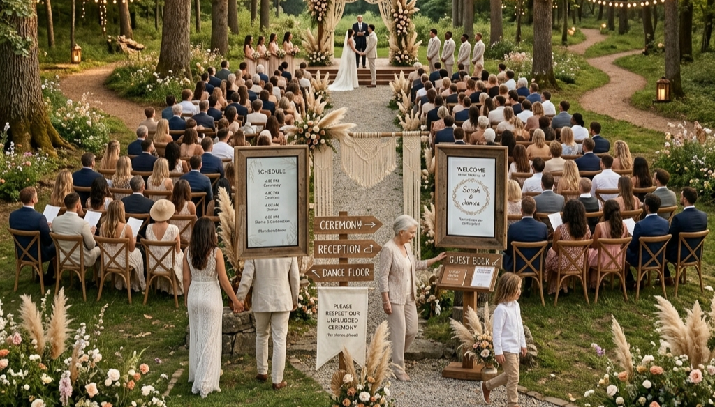 What Signage Do I Need for My Wedding? 11 boho and outdoor wedding signs
