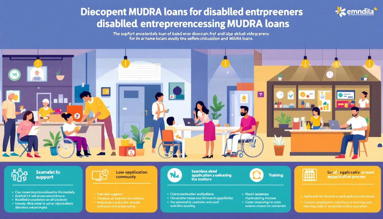 f97faa0c 36b4 4478 8667 60be3b90fcfd An overview of Mudra loans for disabled persons, showcasing a supportive environment for entrepreneurs.