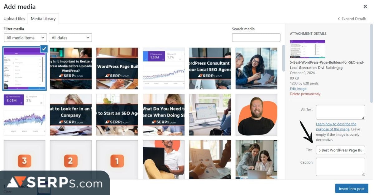 What is an Image Title in WordPress?