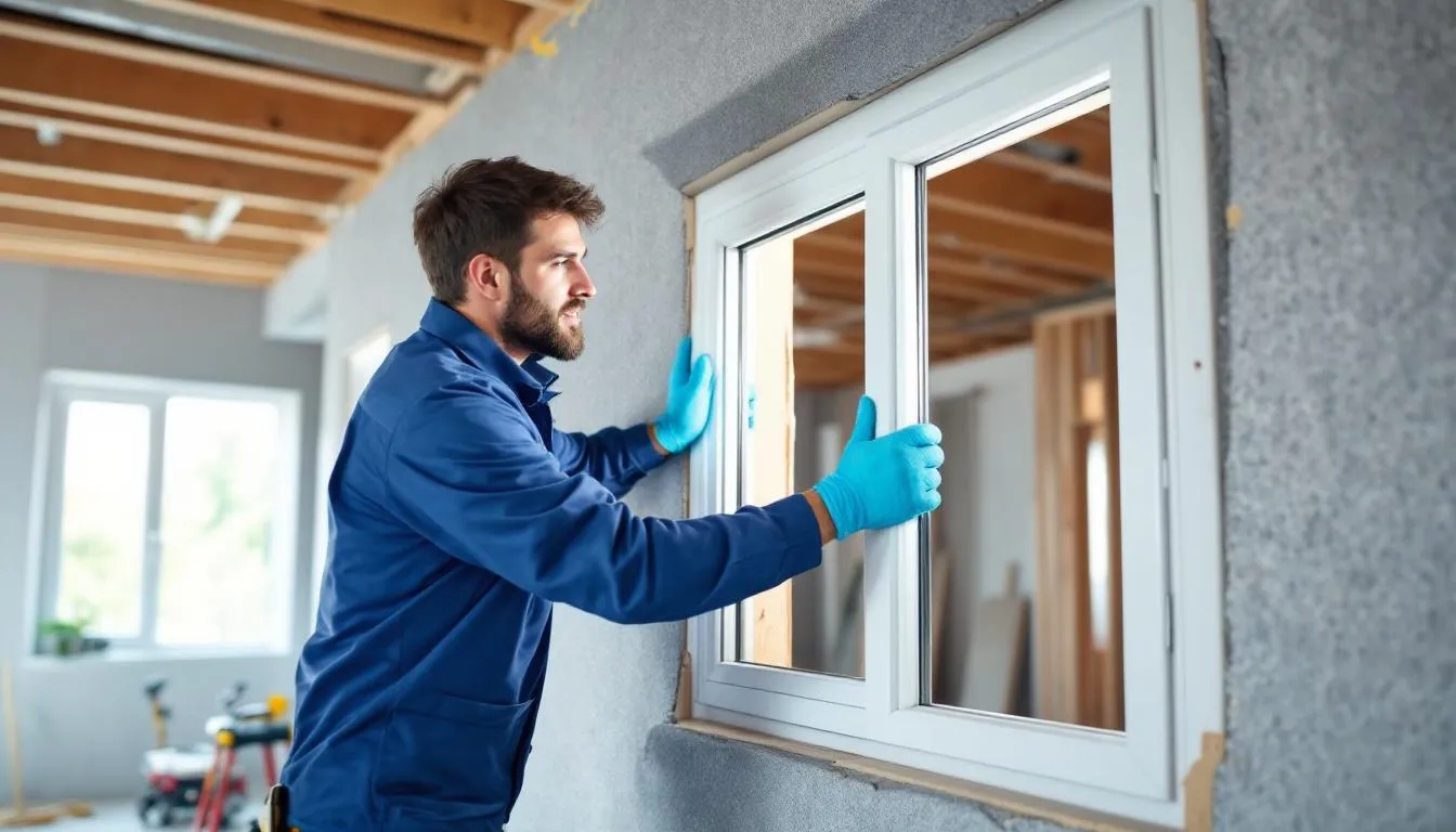 Een gecertificeerde installateur monteert een hoogwaardig K-Vision kozijn, vervaardigd uit kunststof, volgens de strenge NEN-normen. De montage benadrukt het vakmanschap en de aandacht voor detail, wat bijdraagt aan de duurzaamheid en energiezuinigheid van de nieuwe kozijnen.