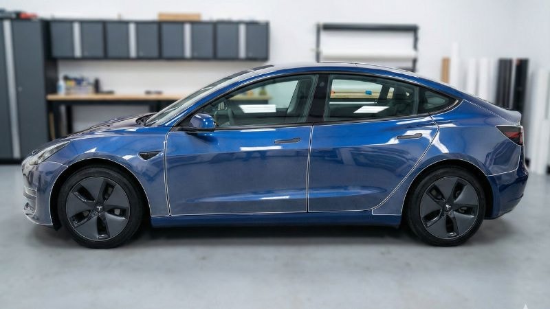 The coverage of high impact areas of a Tesla with PPF