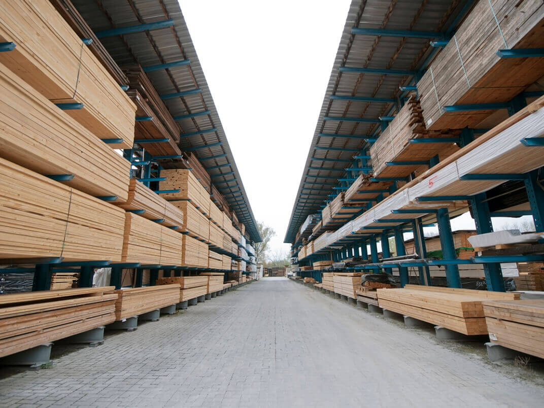 Lumber yard with framing options