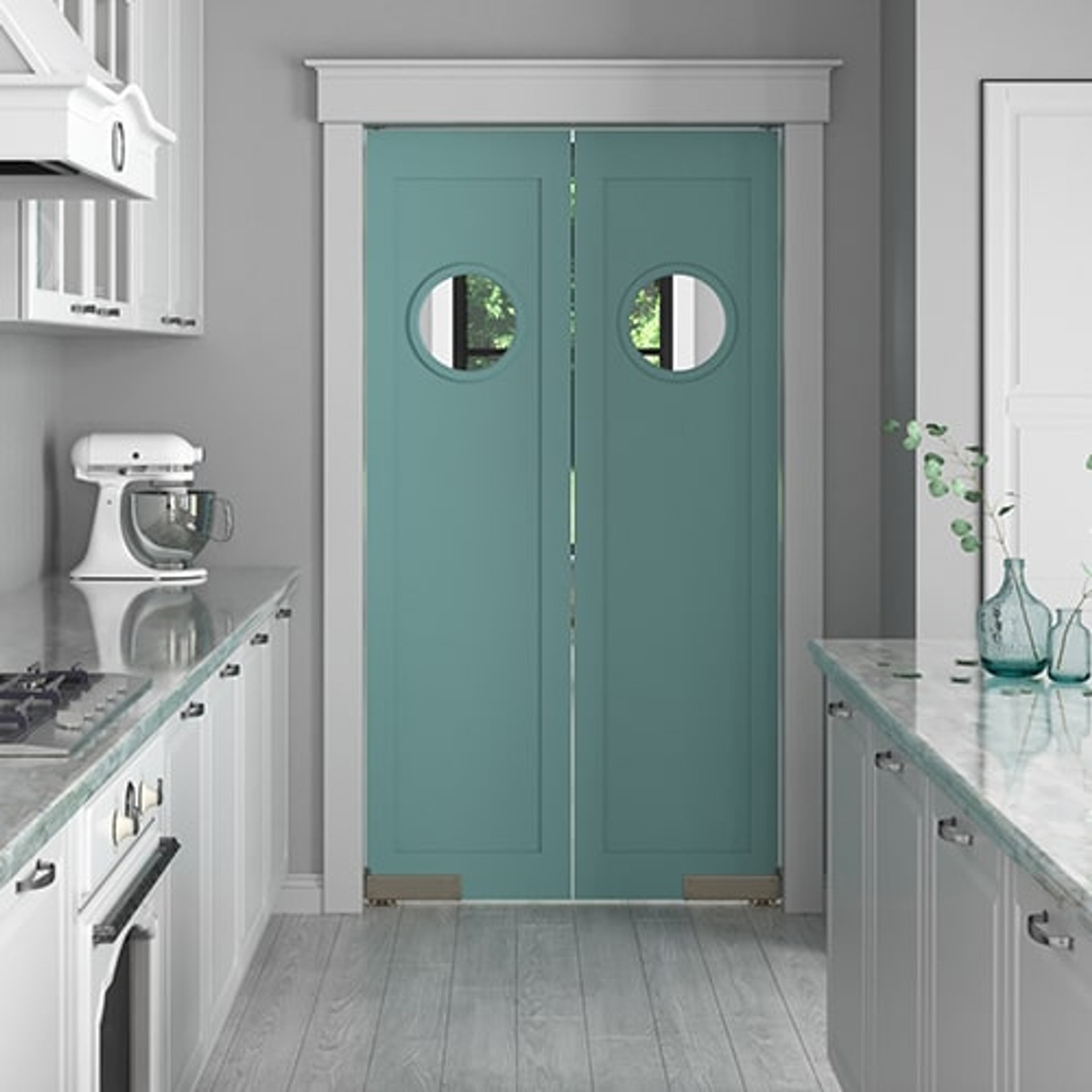 Maritime Porthole Double Swinging Doors 