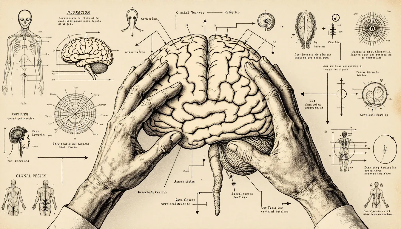 Exploración física neurológica en pacientes.