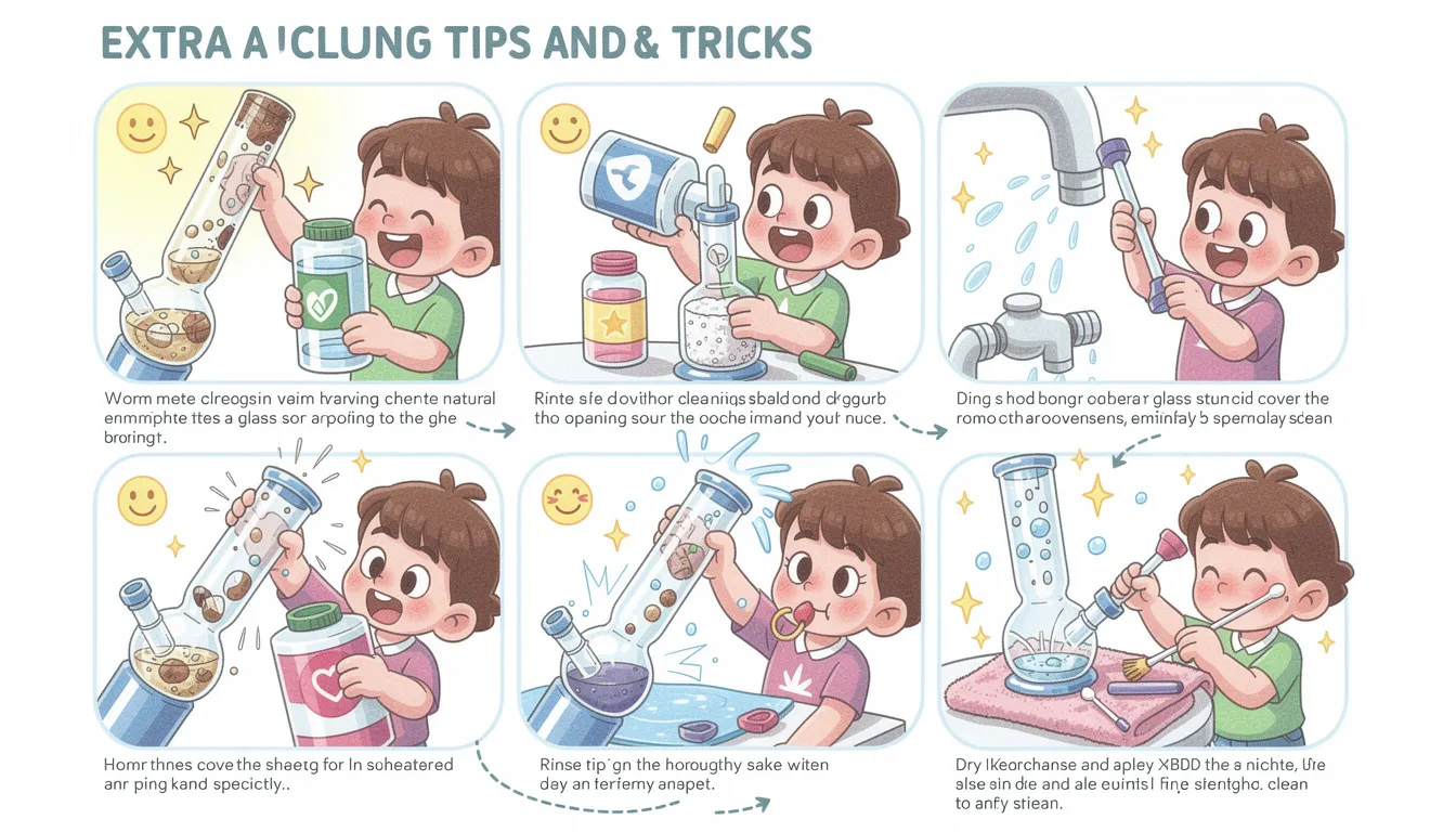 Zusätzliche Tipps und Tricks für eine saubere Bong.