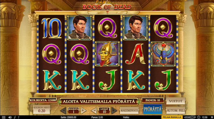 Kuva Book of Dead -pelistä