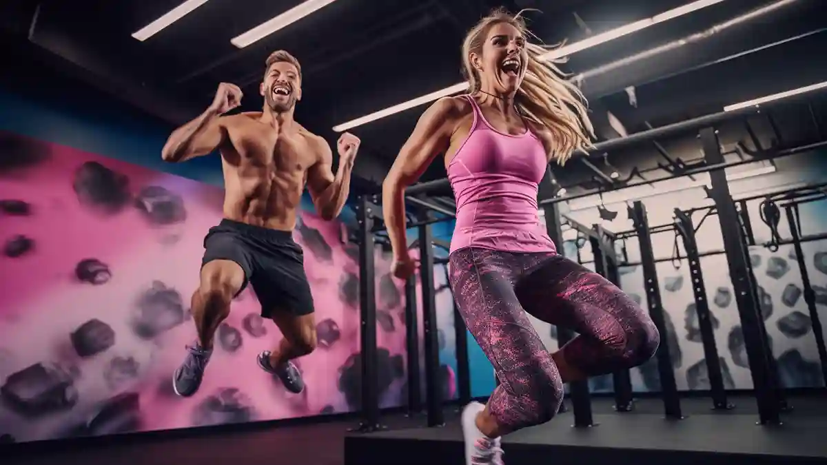 Two people happy with the fitness industry trends 2024 and is employing certified exercise professionals in their fitness space